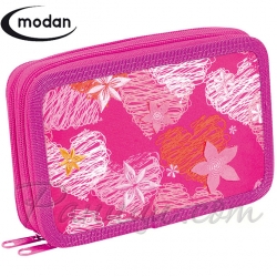 2015 Modan Празен несесер с 2 ципа Hearts 2015 Modan Празен несесер с 2 ципа Hearts